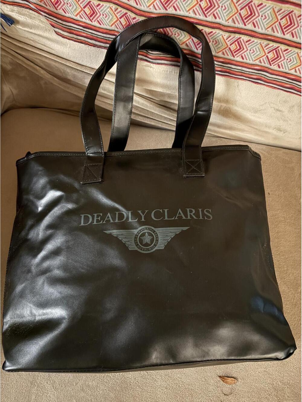 Deadly Claris Black Tote Bag